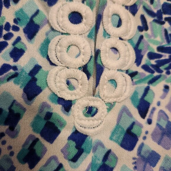 Lilly Pulitzer Girls Jane Shift Dress Size 3 Coastal Pineapple - Picture 7 of 11